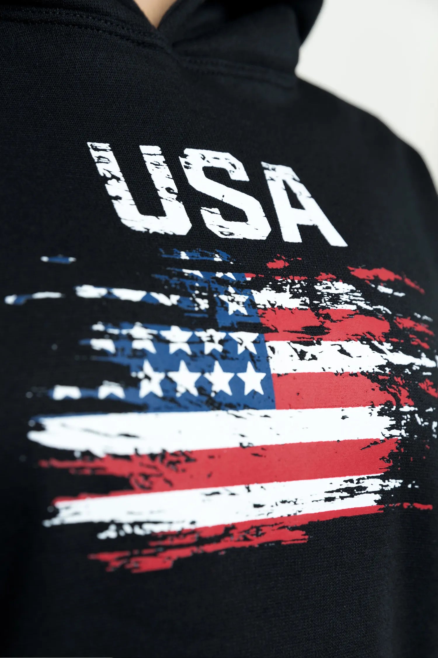 Black Hoodie USA - Bold&Grit