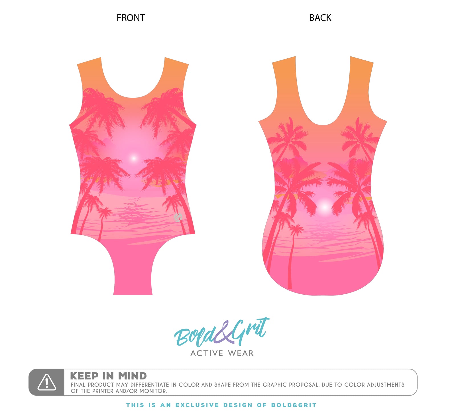 Pink Horizon leotard
