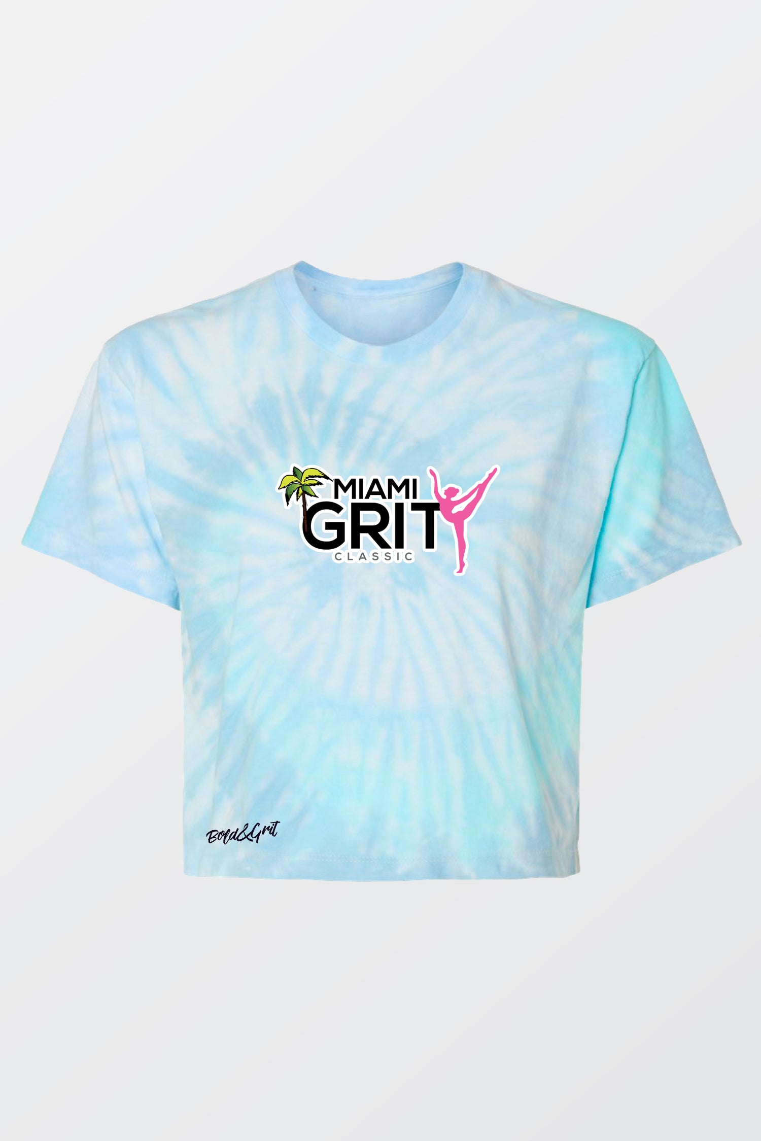 Tie-Dyed Crop T-Shirt – Miami Grit Palm Edition