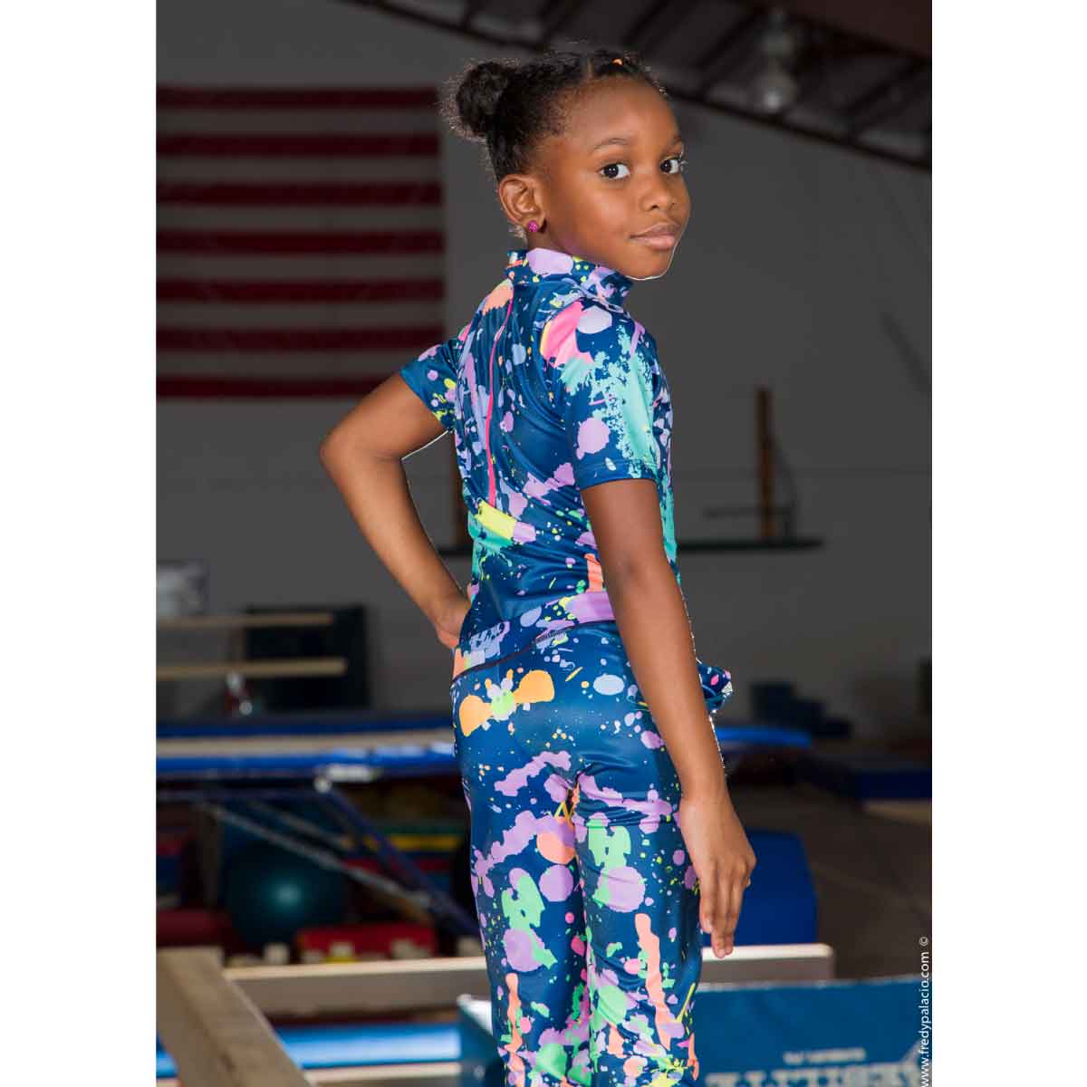 CLEAR - GIRLS' SPLASH PAINT LEGGINGS - Bold&Grit