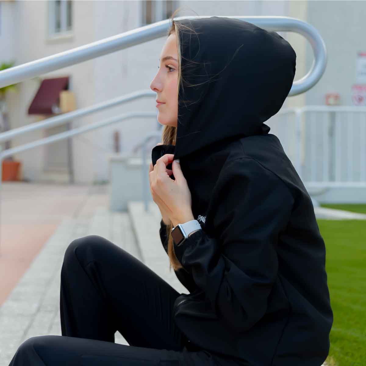 PROTECTIVE BLACK AND WHITE WOMEN'S JACKET-FACE MASK INCLUDED - Bold&Grit