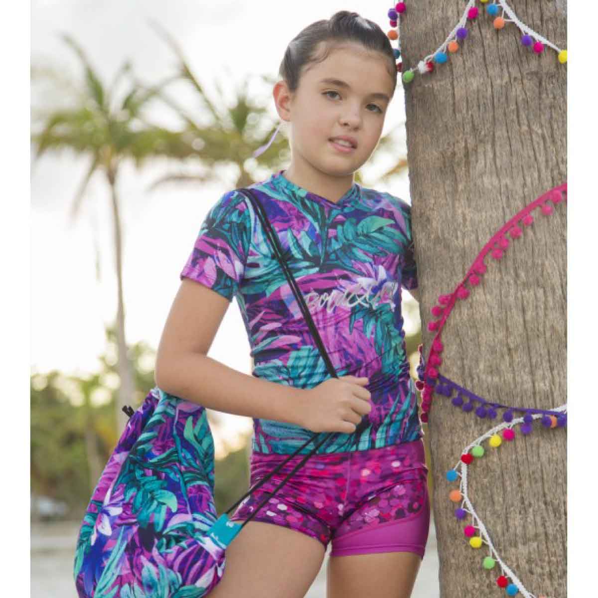 LOVE - PINK SPANGLE GIRLS' SHORTS - Bold&Grit