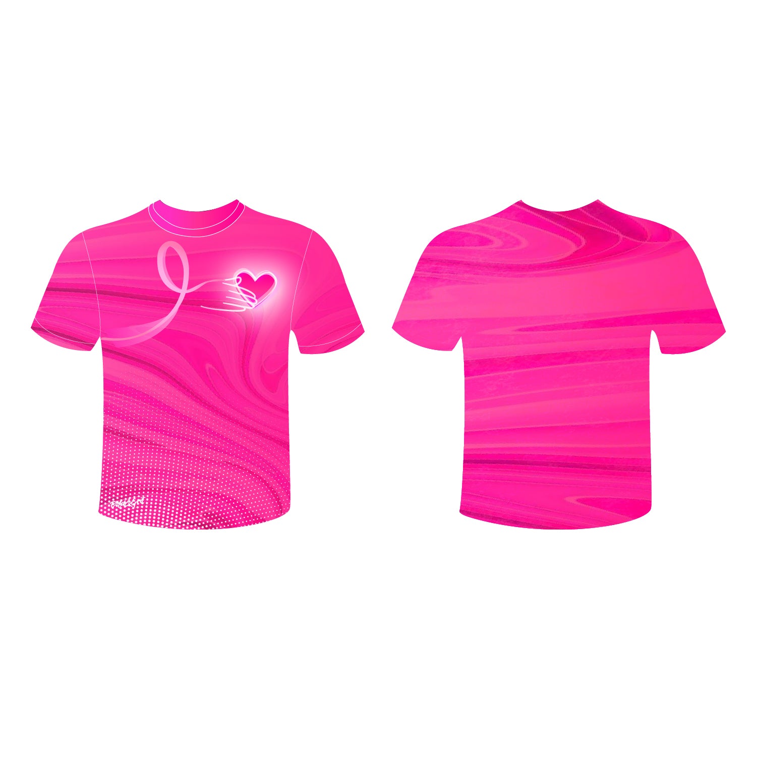 Pink Heart Awareness T-Shirt Unisex - Bold&Grit