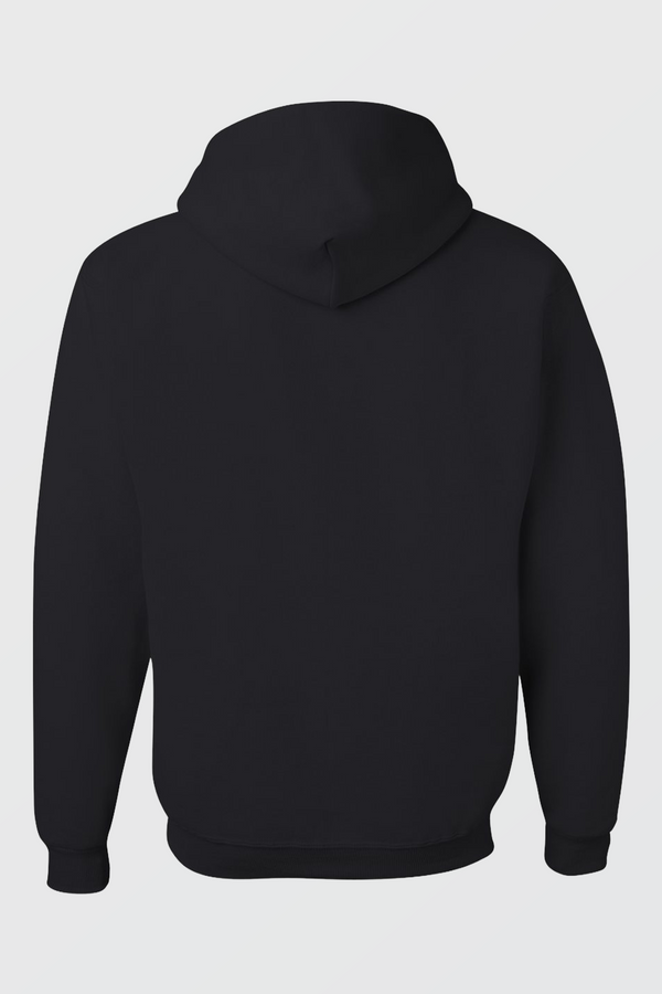 Girls hoodie front view with spooky Halloween graphic print