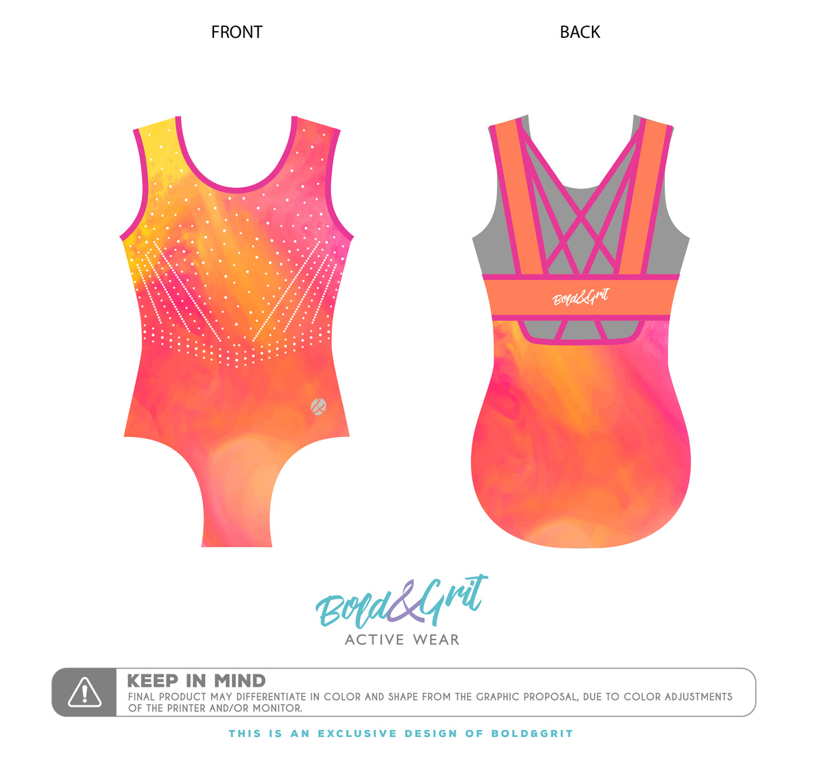 Sparkle Sunset leotard 