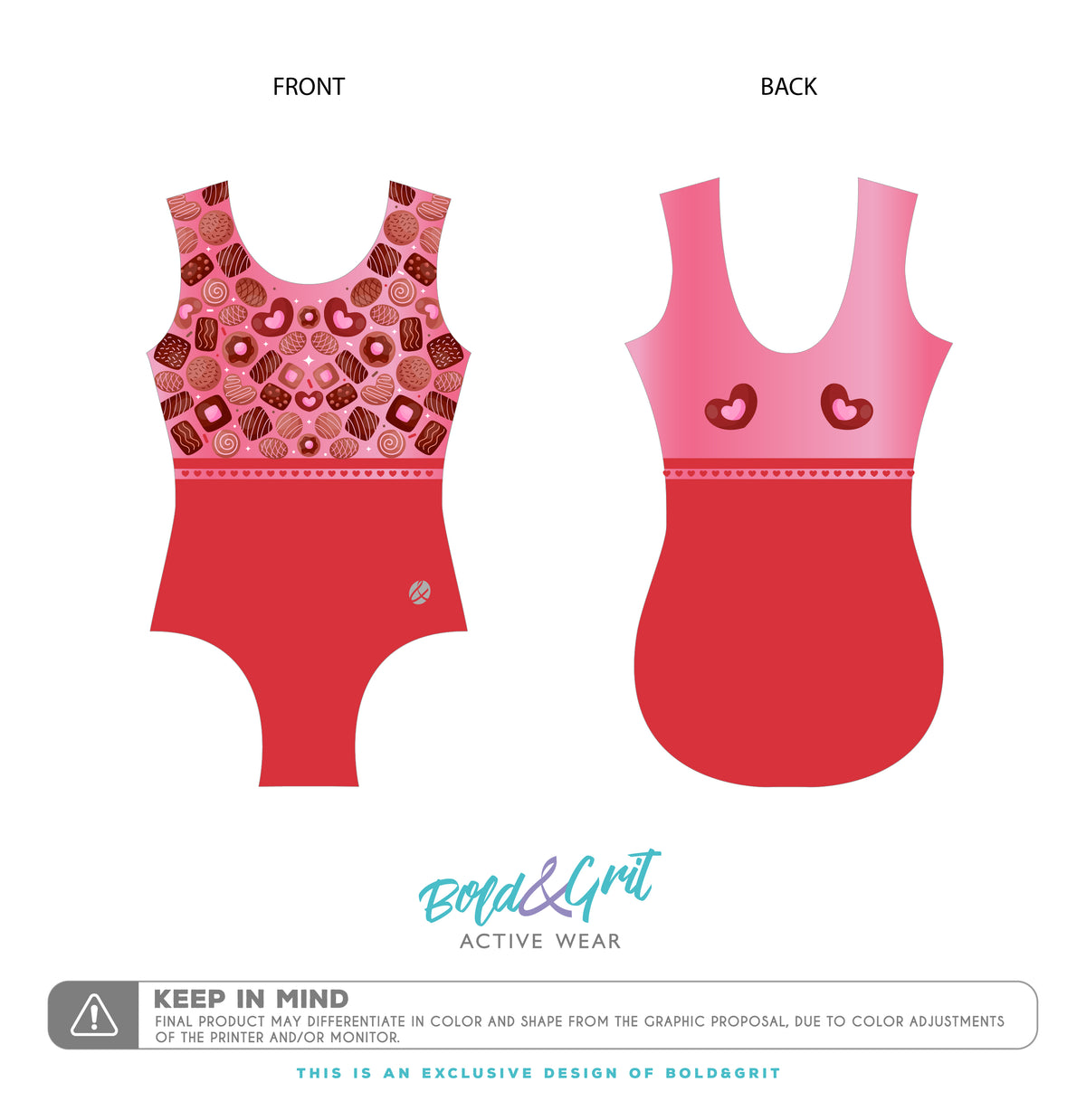 Candy Hearts Gymnastics Leotard