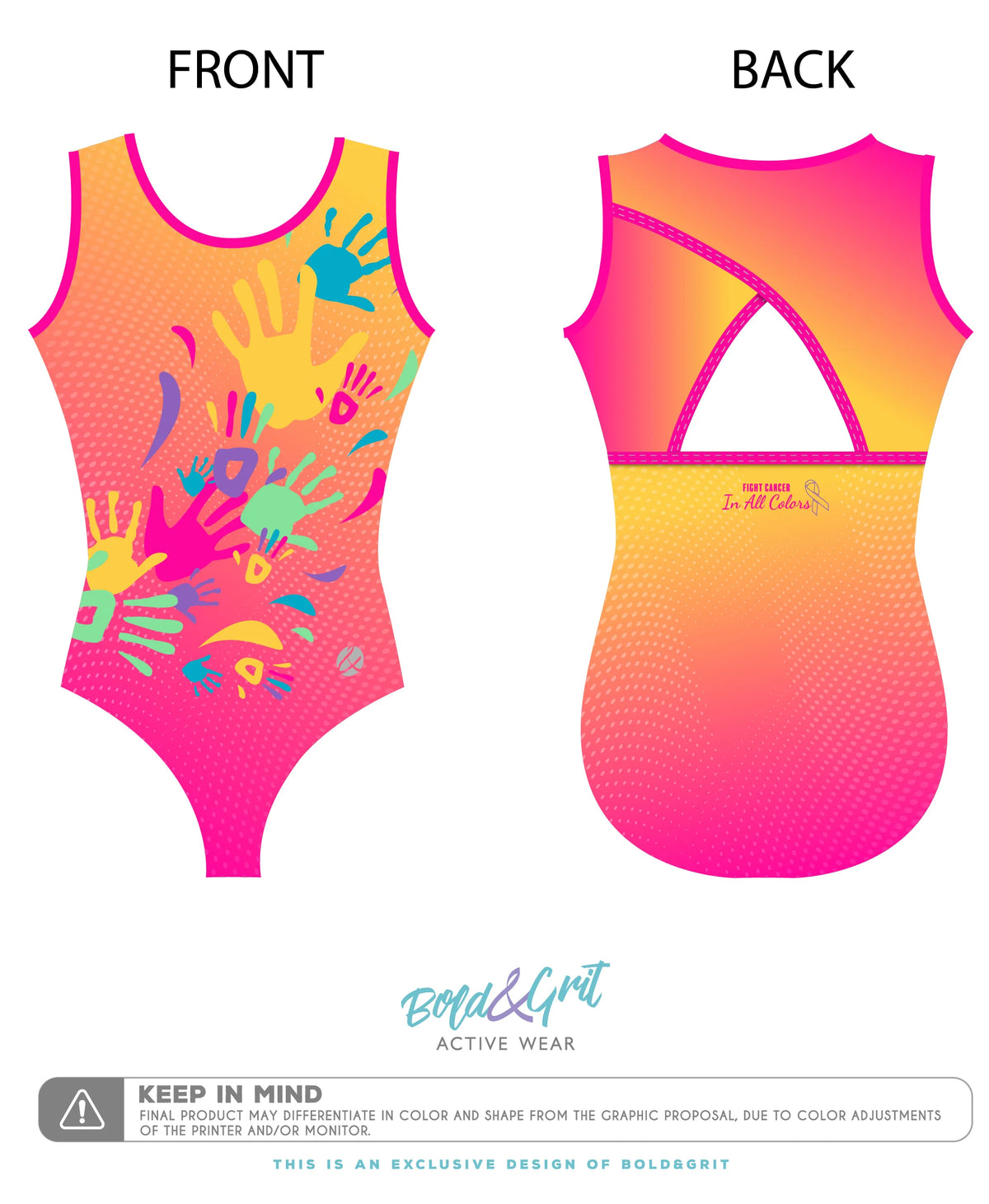 Awareness all colors Leotard - Bold&Grit