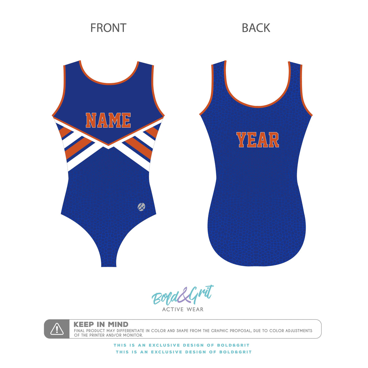 Blue Spirit Grad Year Leotard - Bold&Grit