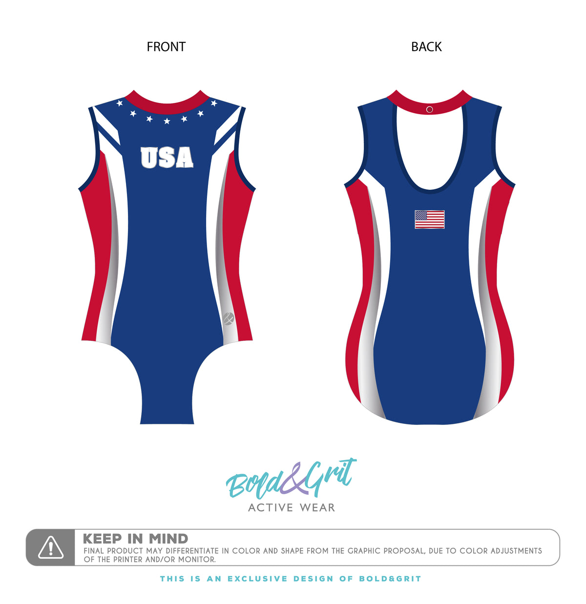 Honor USA Leotard - Bold&Grit