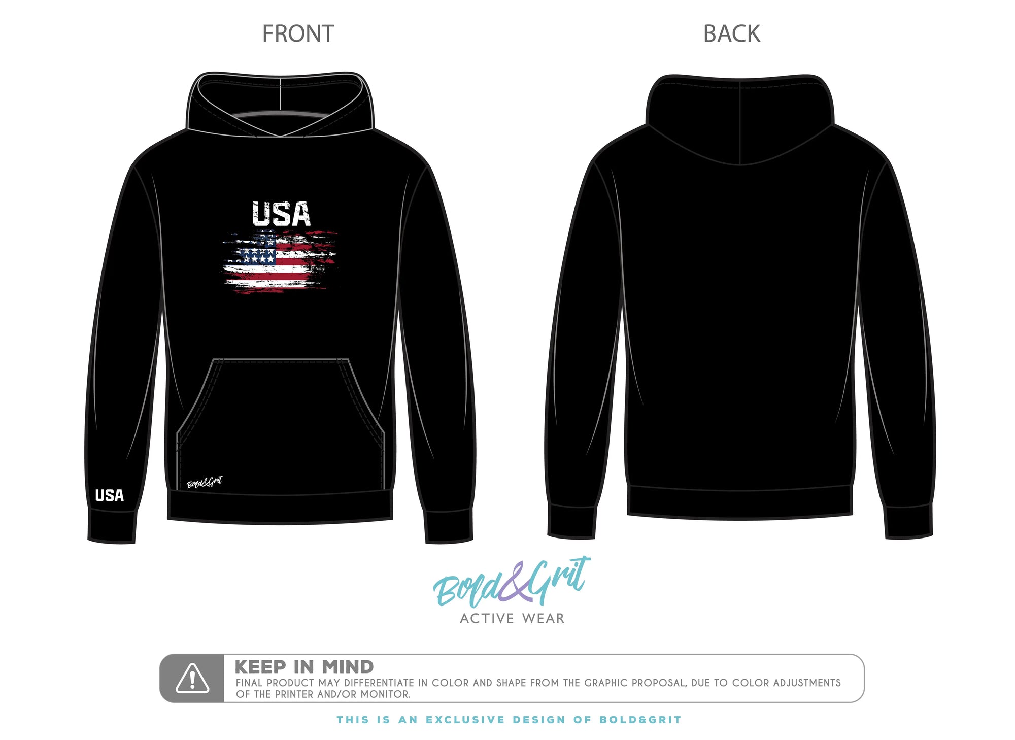 Black Hoodie USA
