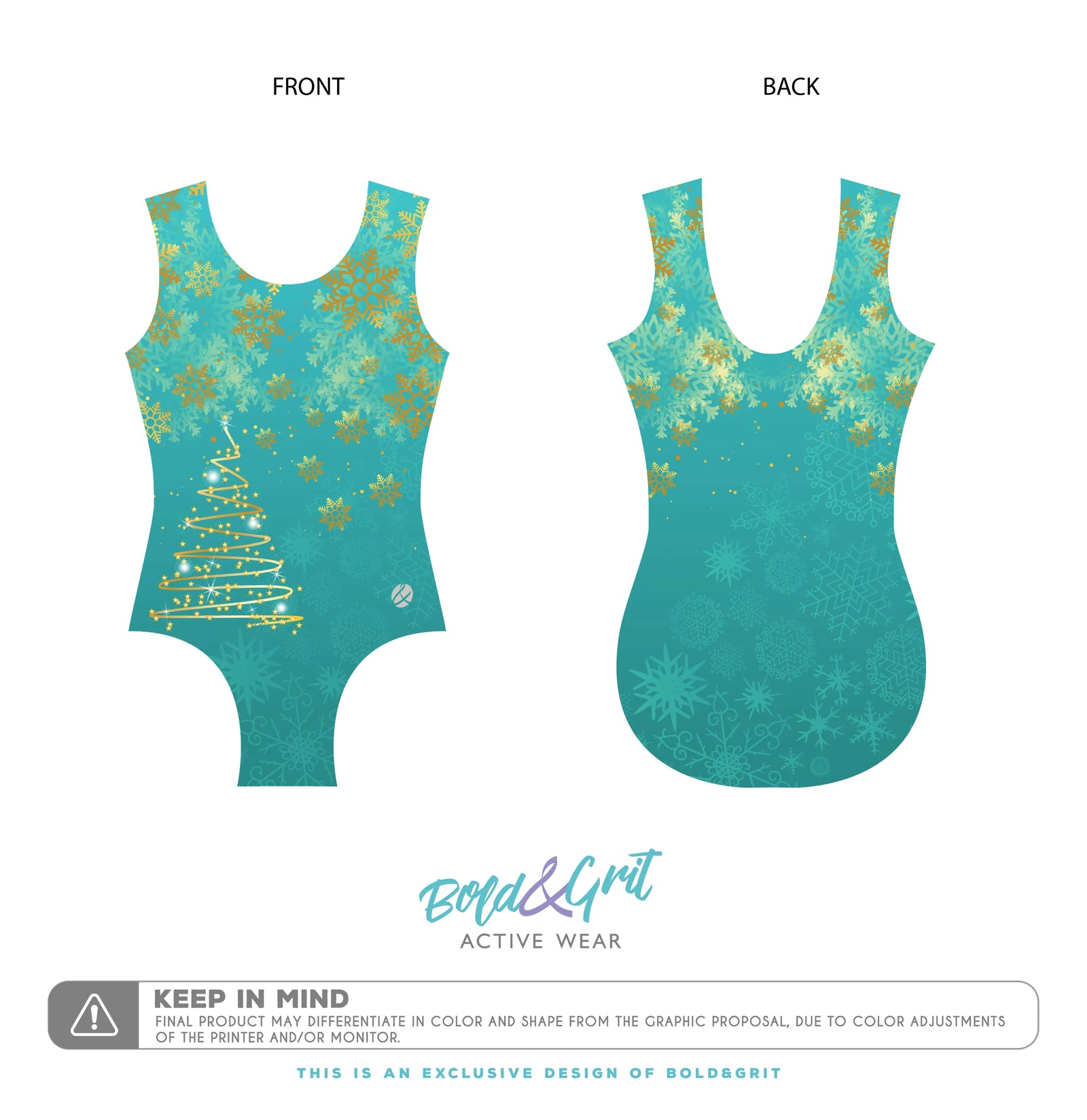 Golden Snowfall Leotard - Bold&Grit