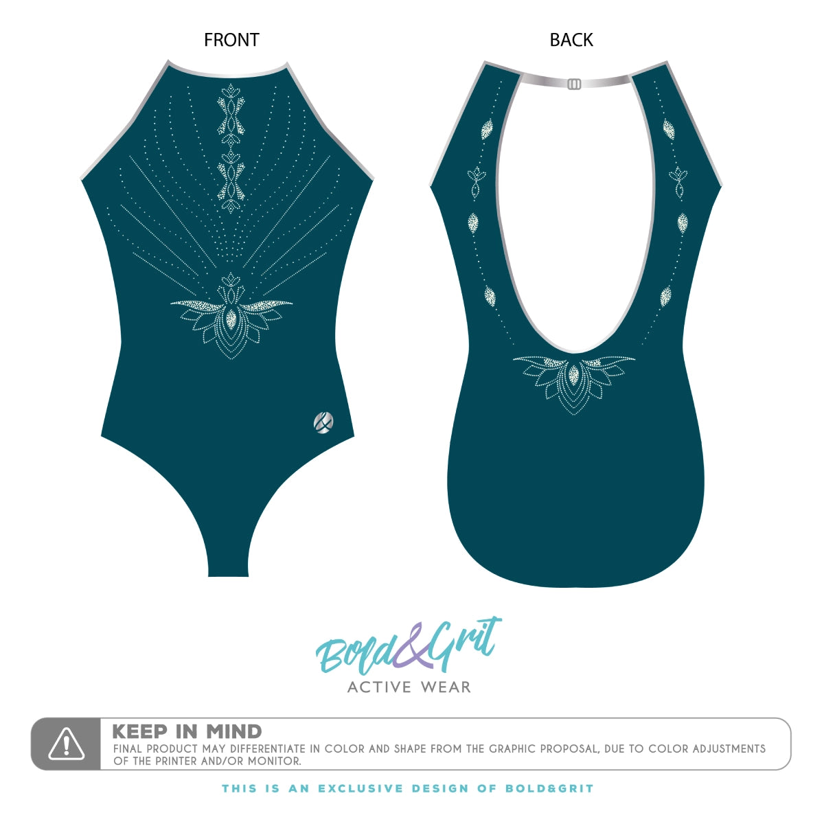 Green Starlit leotard - Bold&Grit