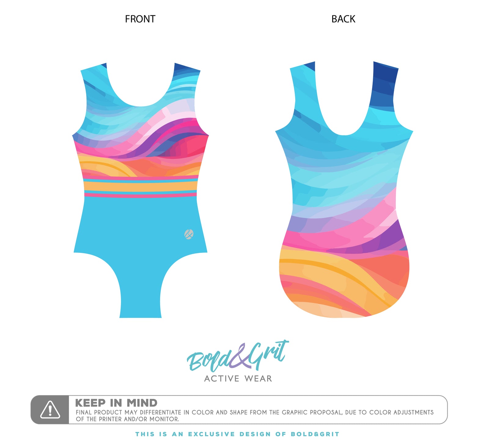 Ocean Waves leotard