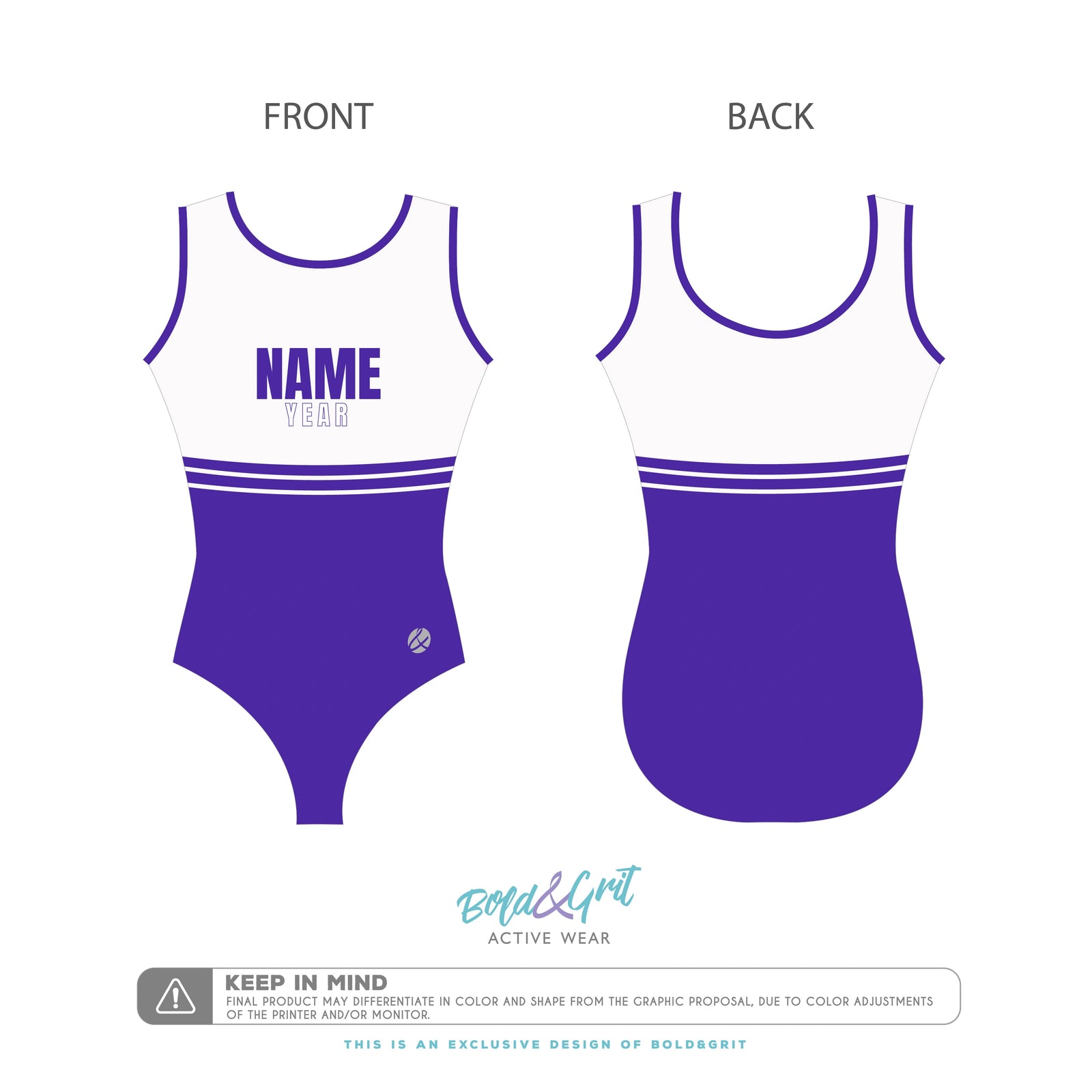 Purple Honor Grad Year Leotard - Bold&Grit