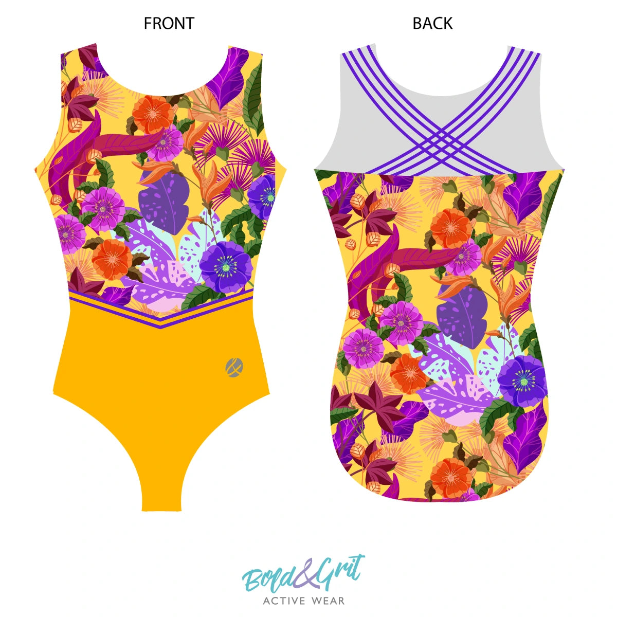 Tropical Blossom Reversible Leotard