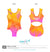 Twist'NFlip Training Leotard Orange & Pink