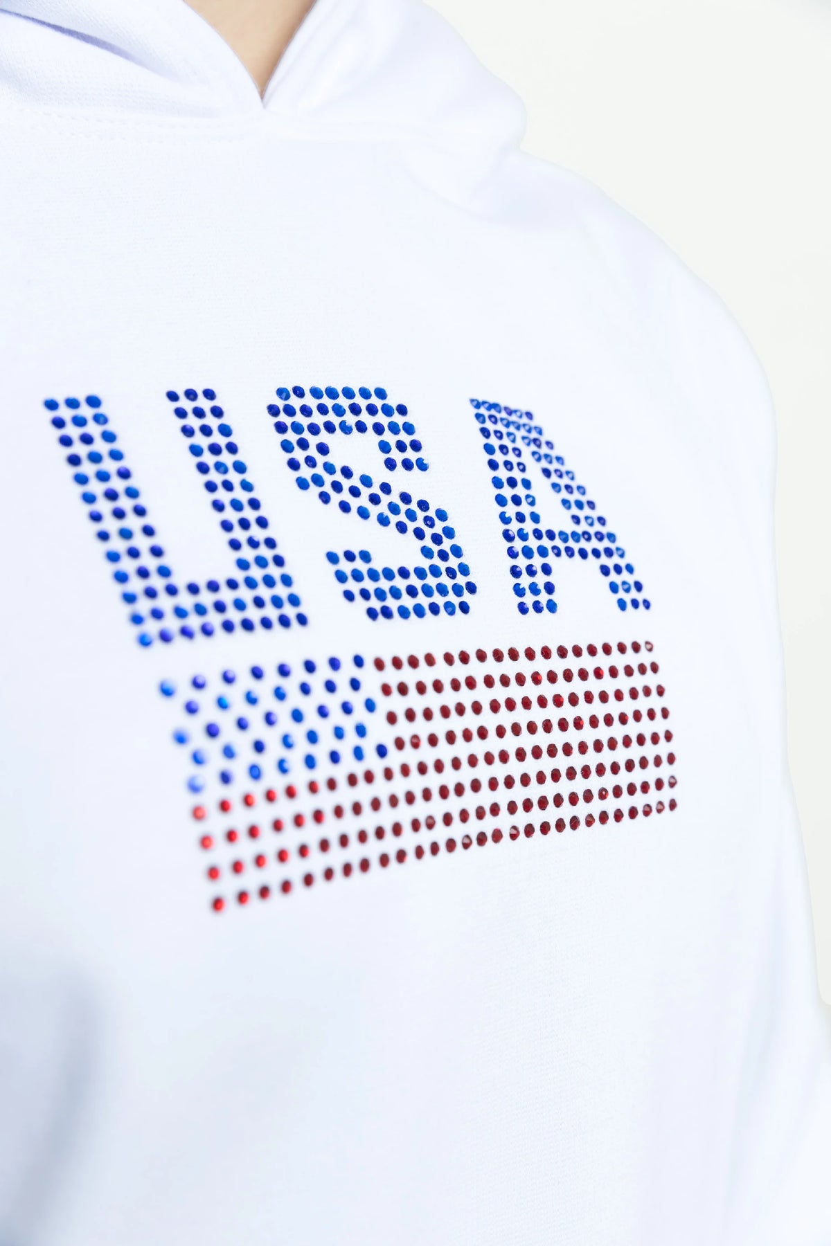 White Hoodie USA - Bold&Grit