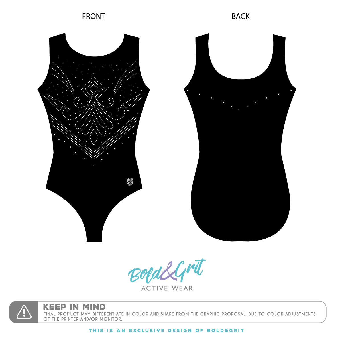Silver Sparkling leotard - Bold&Grit