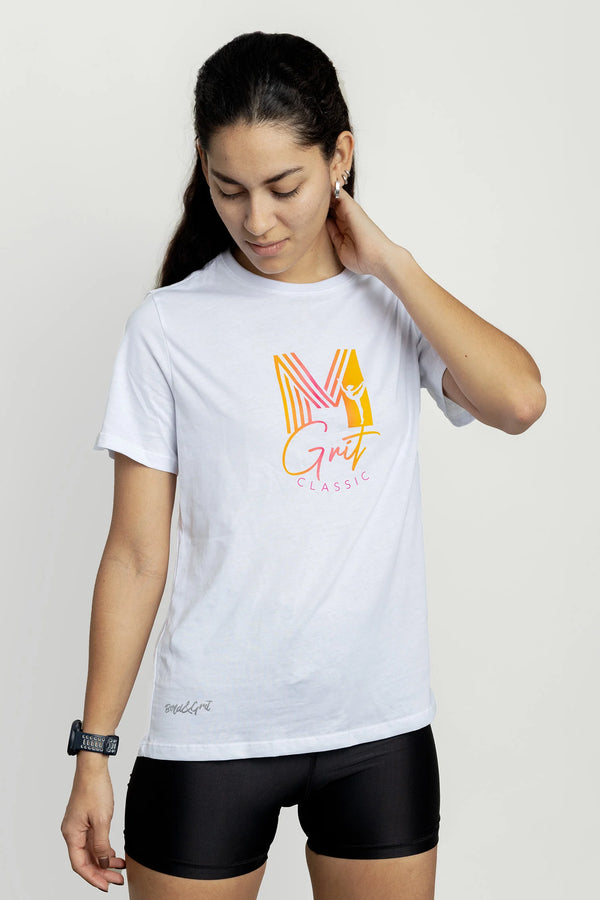 Girls t-shirt front view with solid white fabric