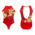 Christmas Fashion Leotard- Red open back