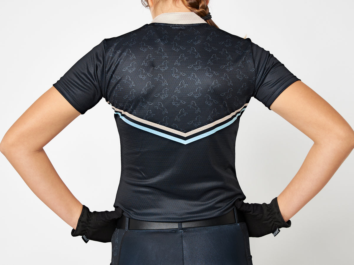 Black Horses Vertigo Equestrian T-shirt - Bold&Grit
