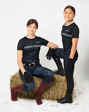 Black Horses Vertigo Equestrian T-shirt