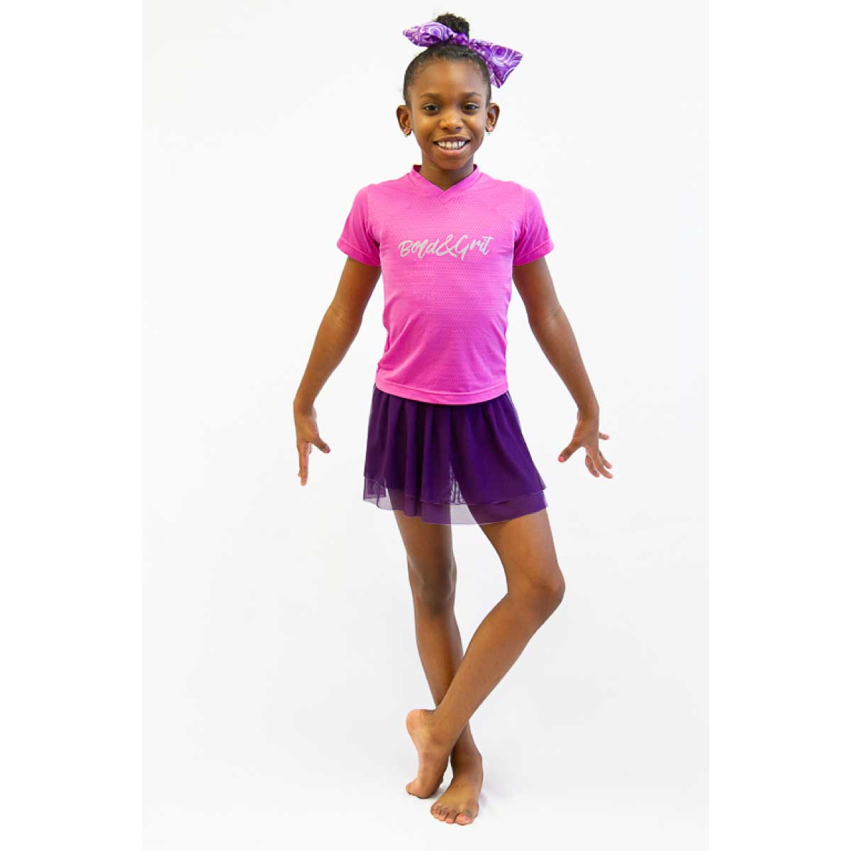 Dream - girls&#39; purple mesh skort 