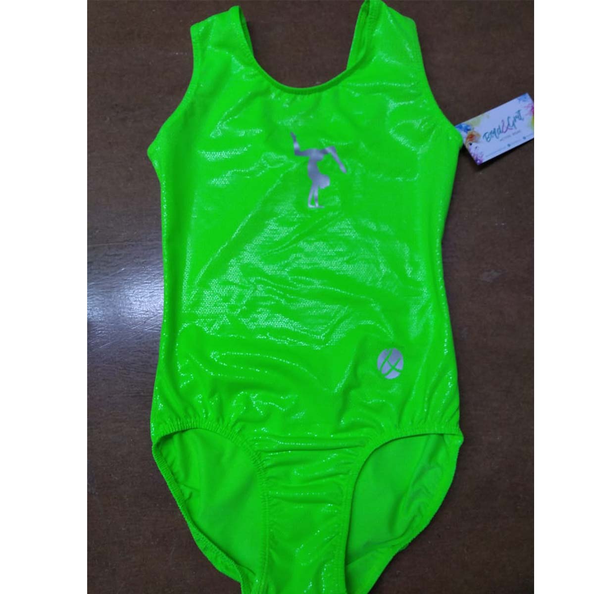 Green shine tank leotard