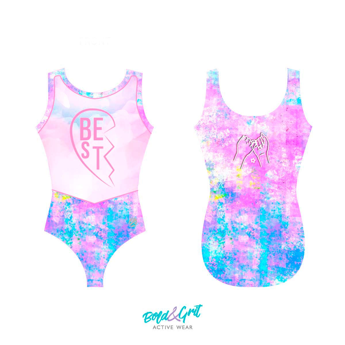 Best friends leotard RIGHT half - Bold&Grit