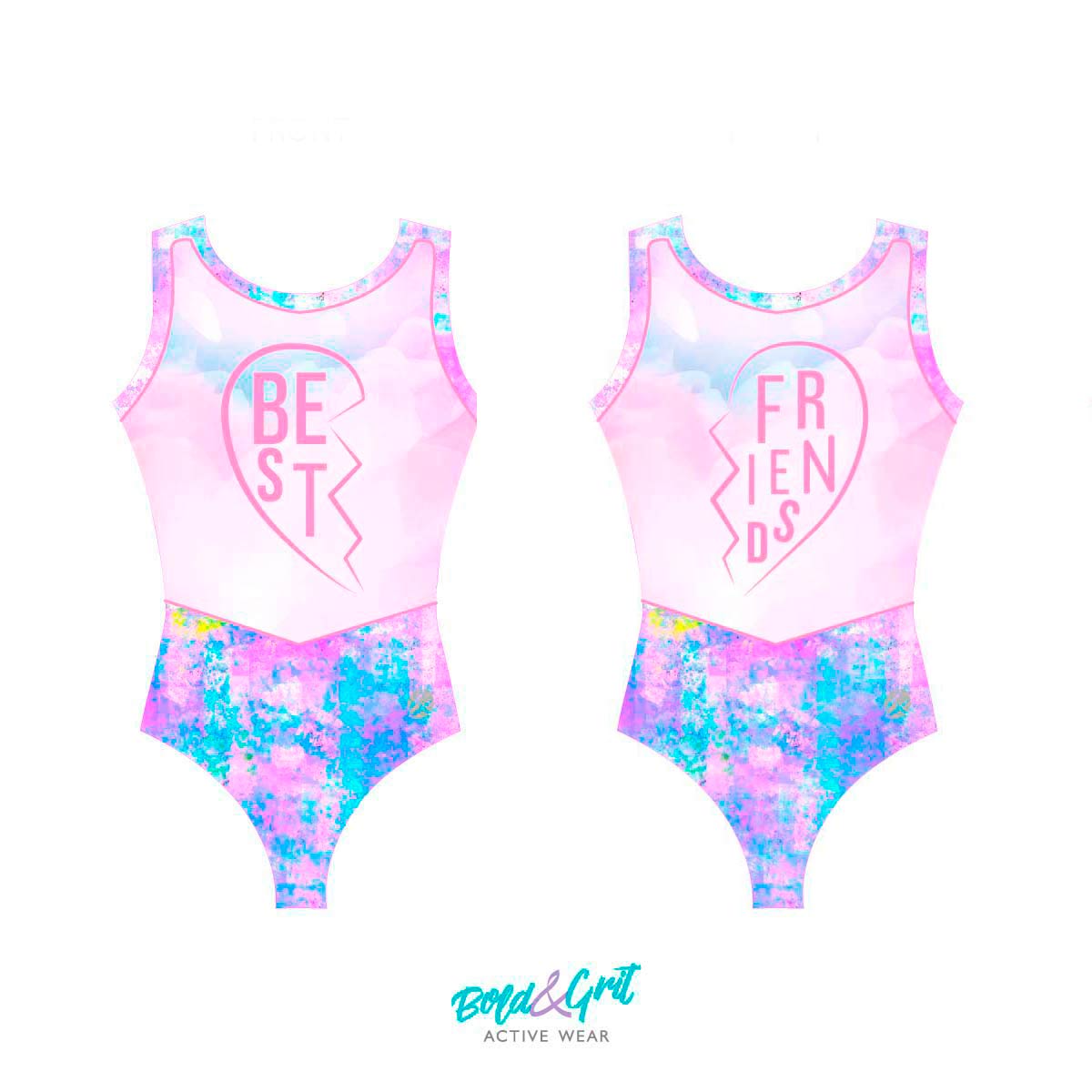 Best friends leotard RIGHT half - Bold&Grit