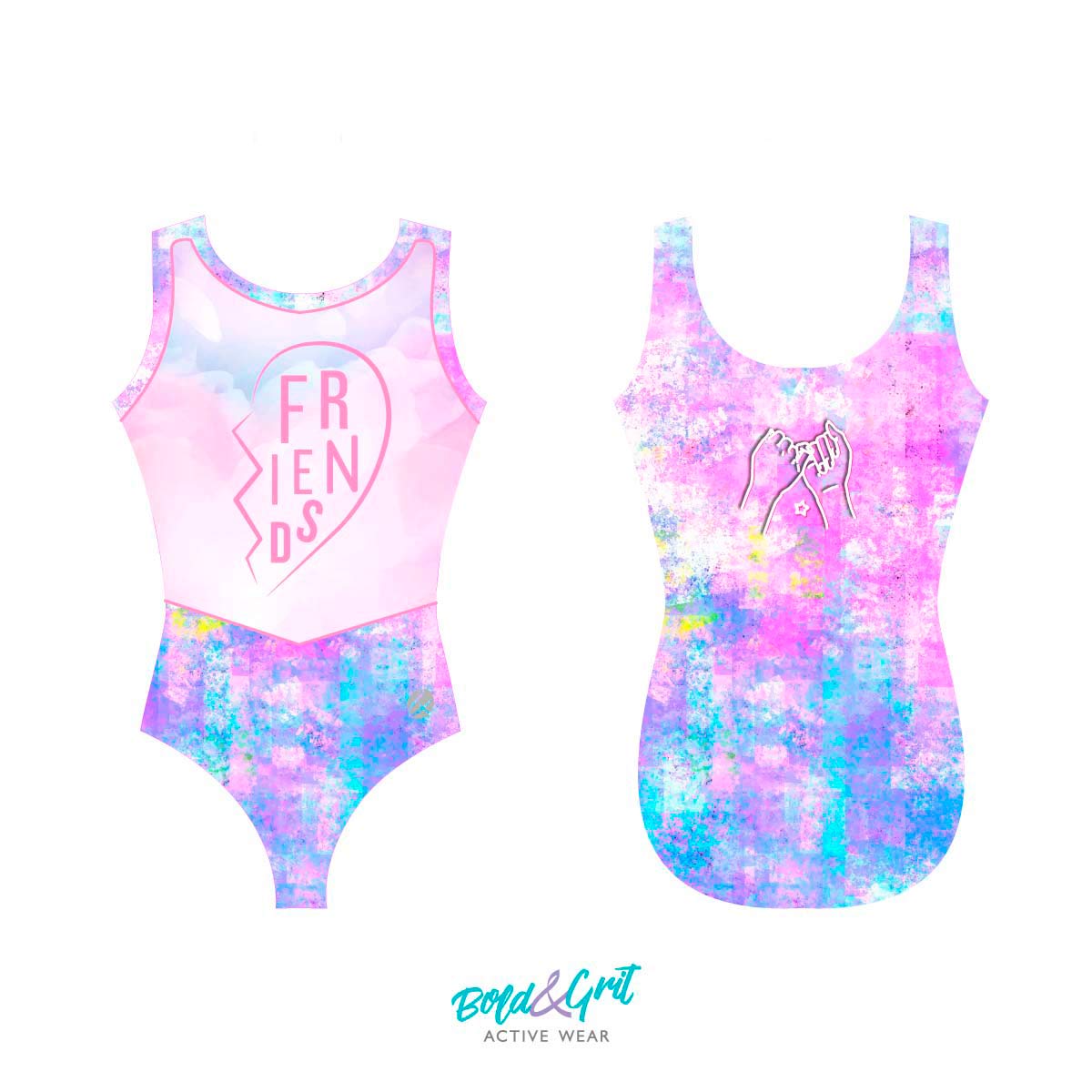 Best friends leotard LEFT half - Bold&Grit