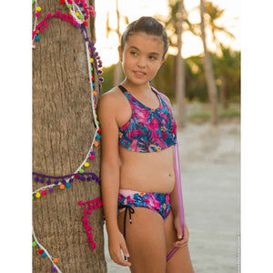 Radiance - tropical leaves two piece swimsuit