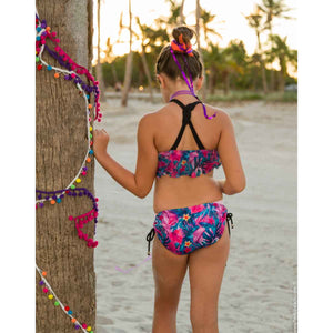 Tropical leaves two piece swimsuit