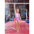 Dedication - pink spangle tank mesh leotard 