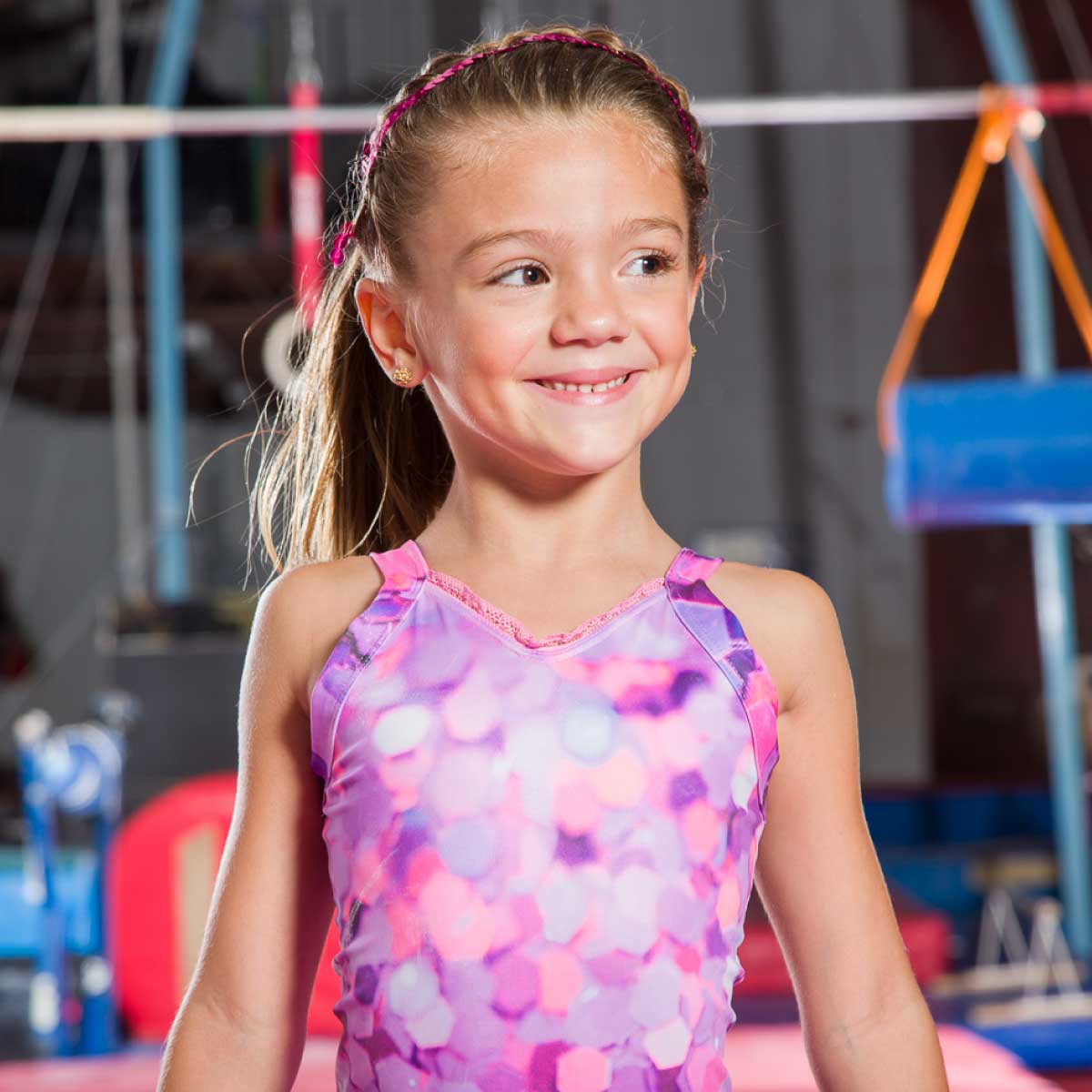 DEDICATION - PINK SPANGLE TANK MESH LEOTARD - Bold&Grit