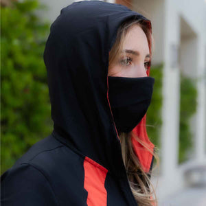 PROTECTIVE BLACK AND SEQUOIA WOMEN'S JACKET FACE MASK INCLUDED