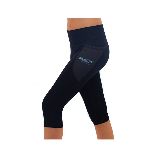Girls leggings back view with motivational print