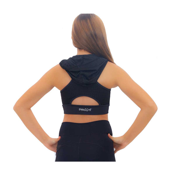 Girls hoodie front view with motivational print