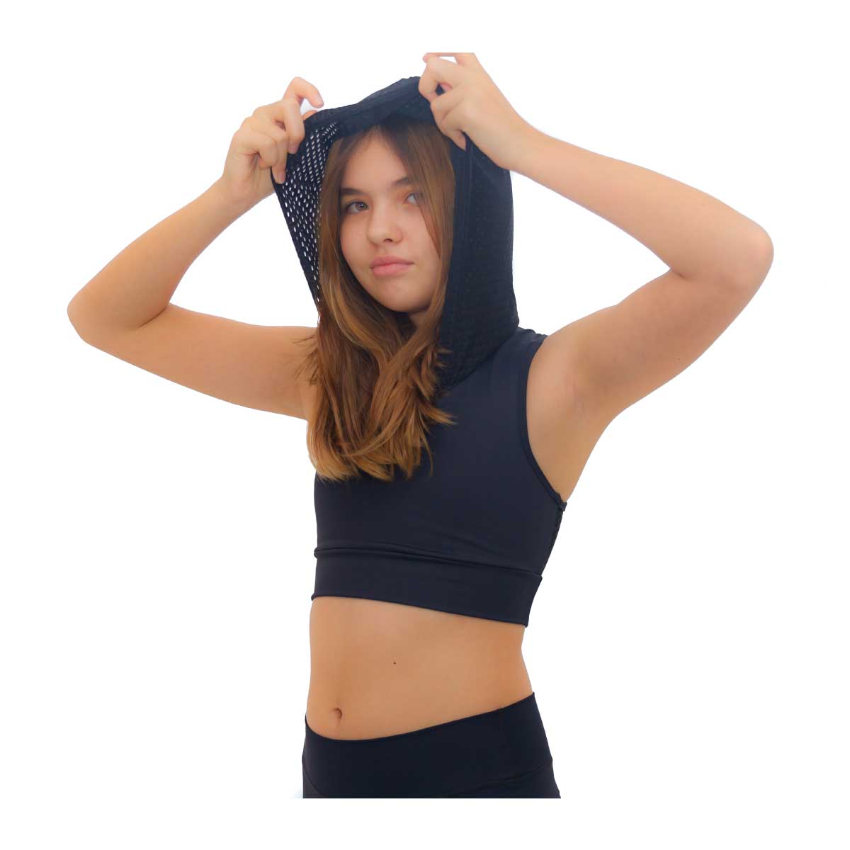 Girls&#39; believe hoodie sports bra