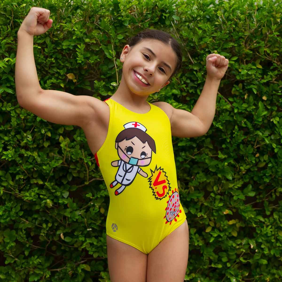 PANDEMIC HEROES RACERBACK LEOTARD BY ANGIELINA RODRIGUEZ - Bold&Grit