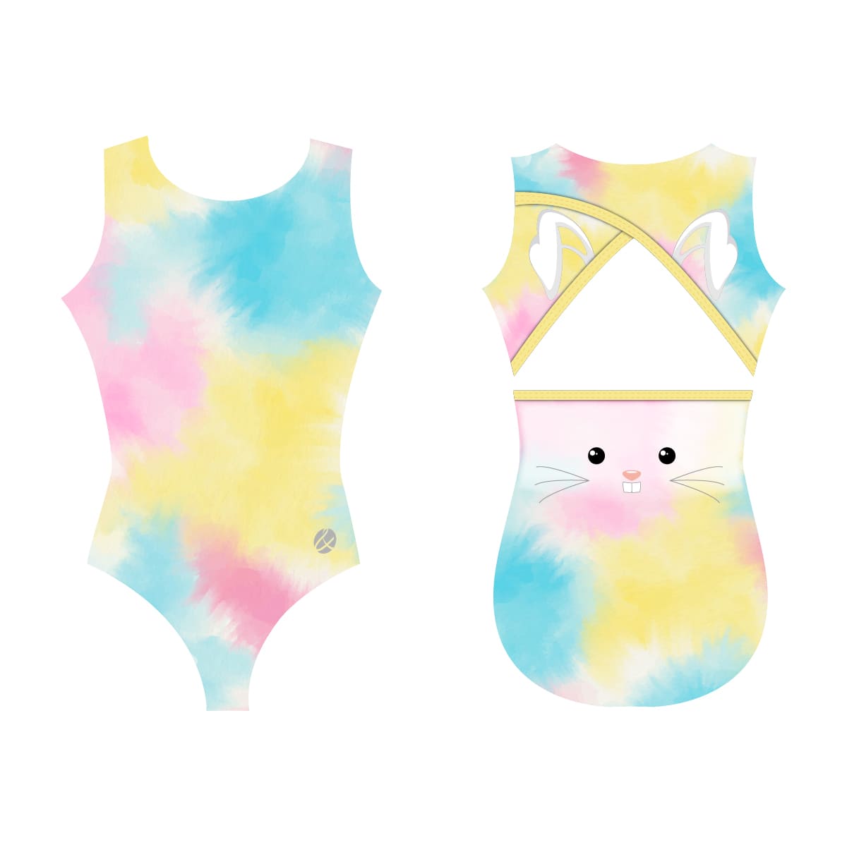 Pastel Bunny Leotard- Crossover Back - Bold&Grit