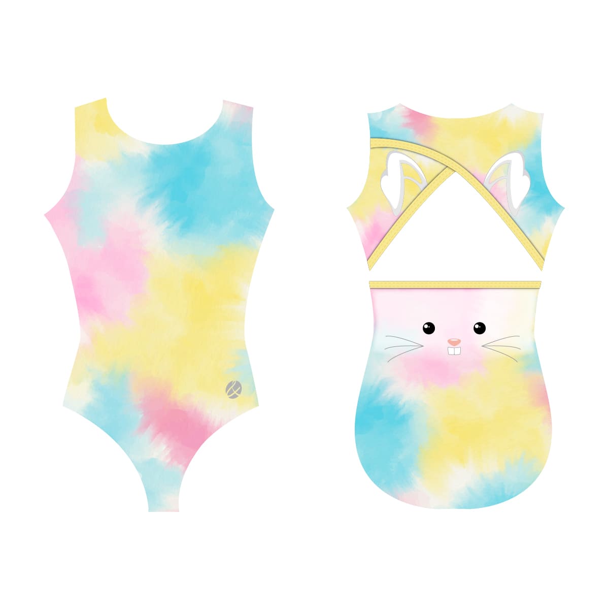 Pastel Bunny Leotard- Crossover Back