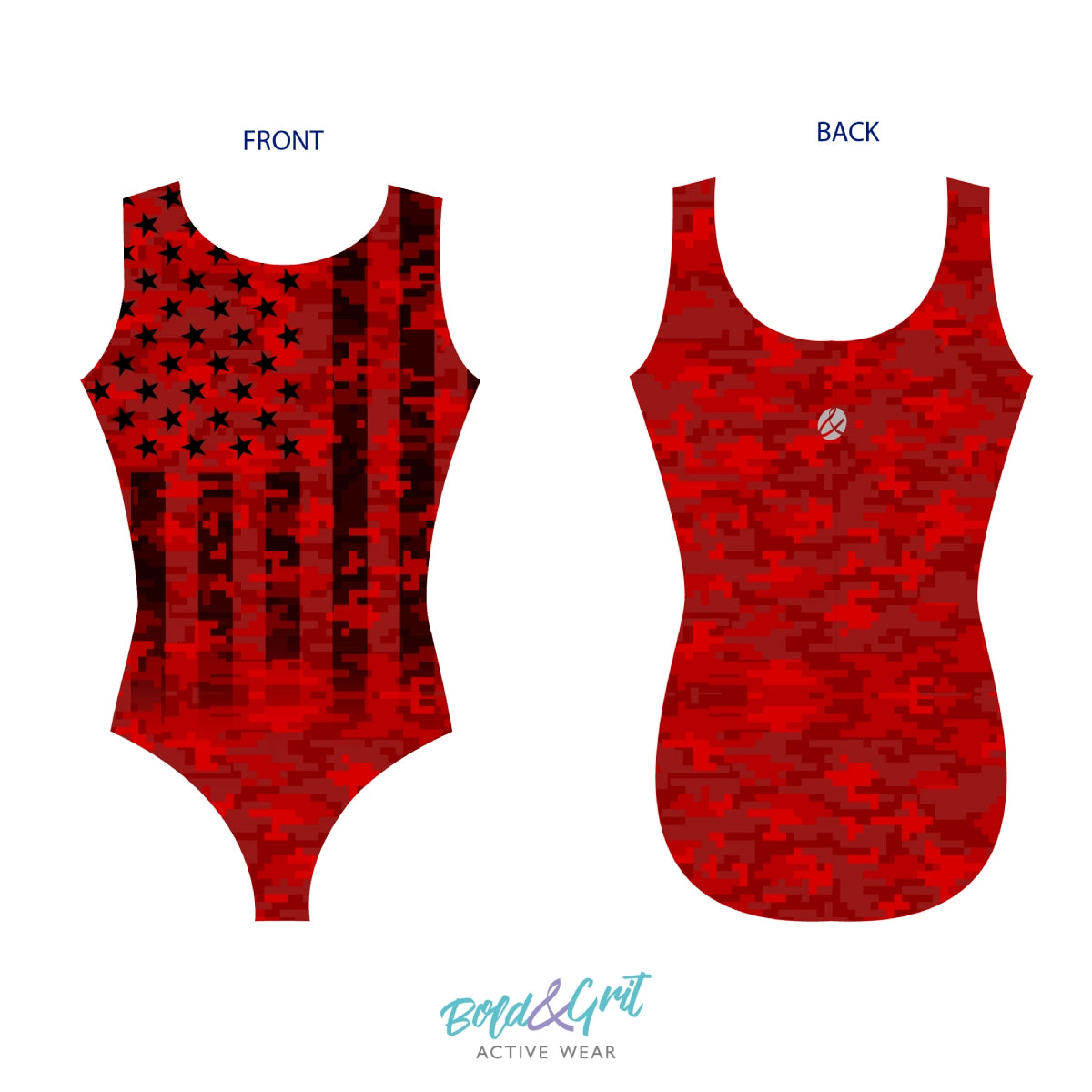 Pixel Patriot Camo Leotard - Bold&Grit