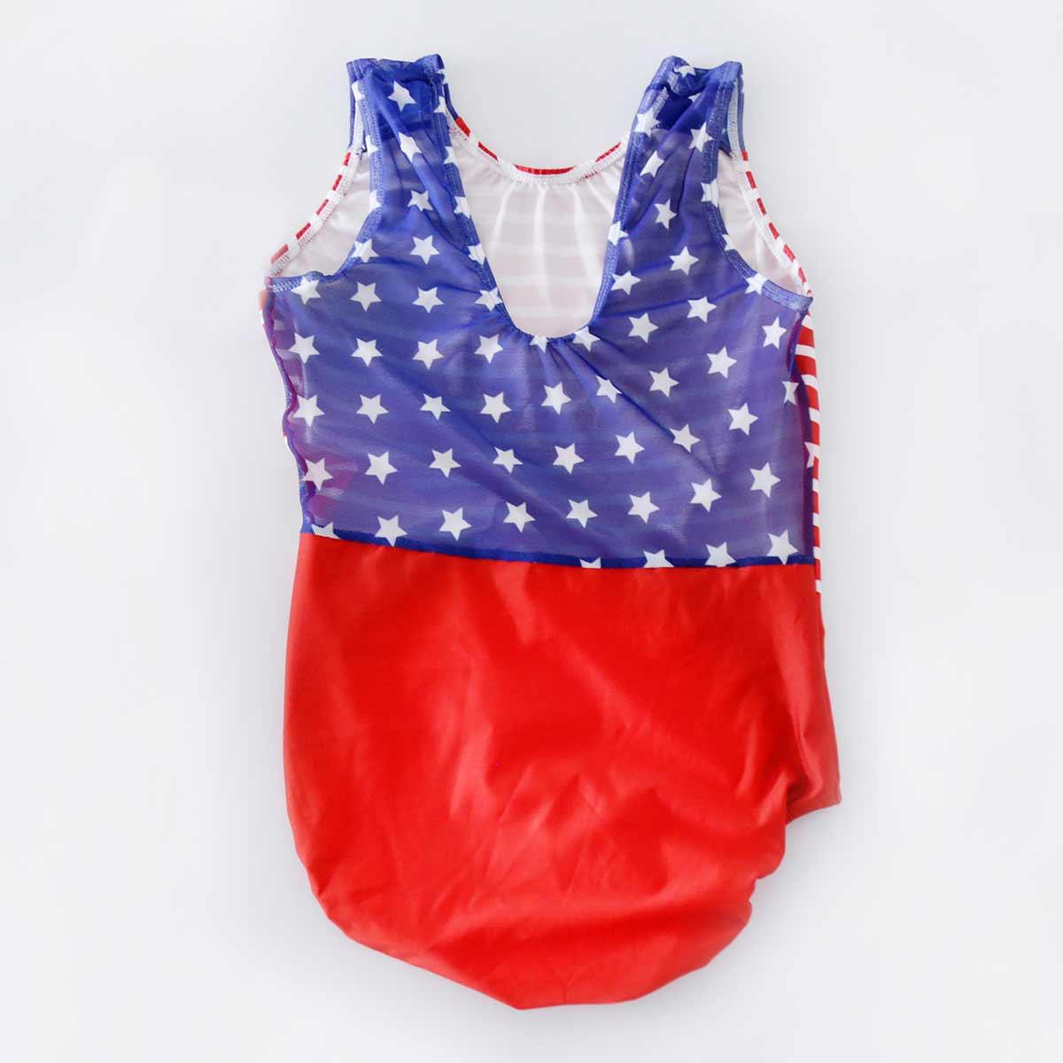 NATIONAL RED&WHITE MESH TANK LEOTARD - Bold&Grit