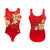 Christmas Fashion  Leotard - Red Classic