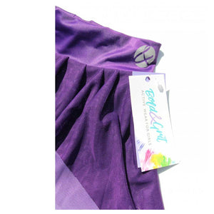 Girls' purple mesh skort 