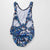 Water spangles twist back camisole leotard