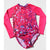 Pink rocks - long sleeve swimsuit 