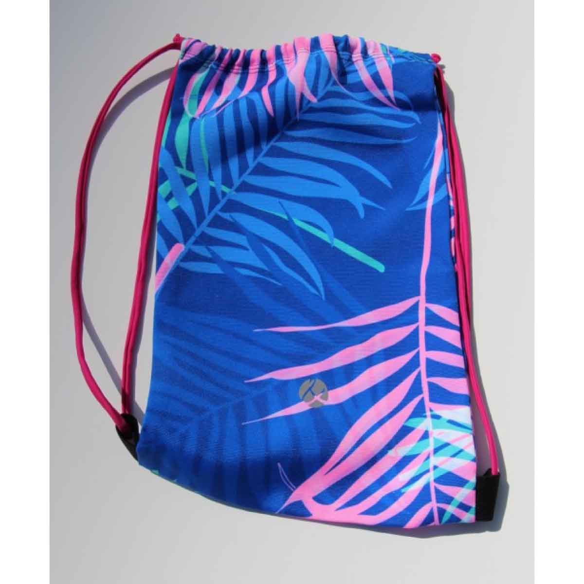 Pink palms - drawstring backpack