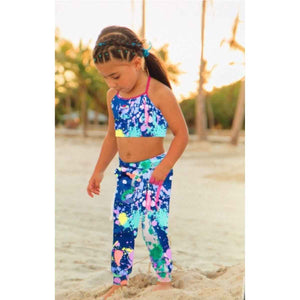 Girls' splash paint legging